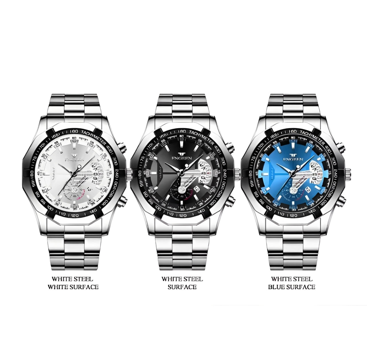 FNGEEN Silver ( Blue Dial )